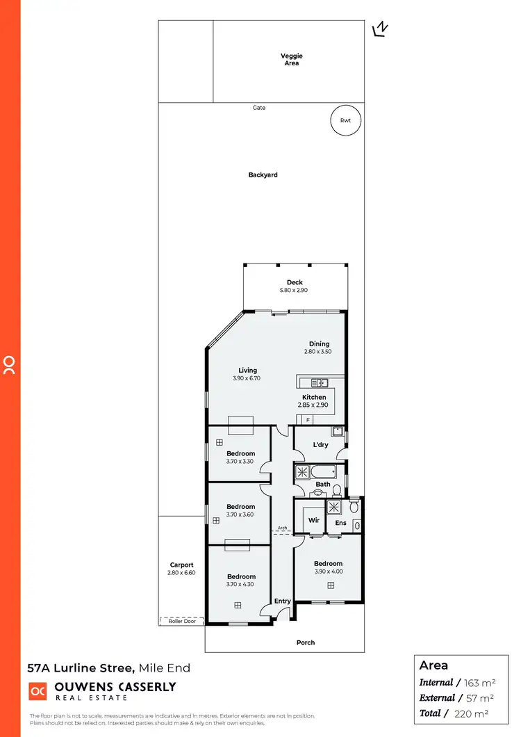 Floorplan of Homely house listing, 57A Lurline Street, Mile End SA 5031