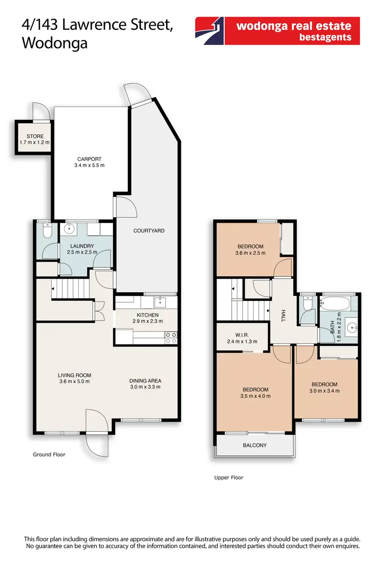 Floorplan of Homely unit listing, 4/143 Lawrence Street, Wodonga VIC 3690