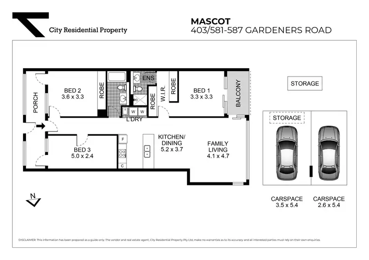 Floorplan of Homely apartment listing, 403/581-587 Gardeners Road, Mascot NSW 2020