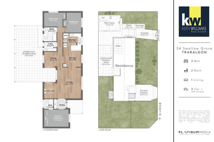 Floorplan of Homely house listing, 34 Swallow Grove, Traralgon VIC 3844
