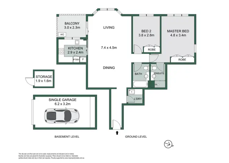 Floorplan of Homely unit listing, 2/64 Cremorne Road, Cremorne Point NSW 2090