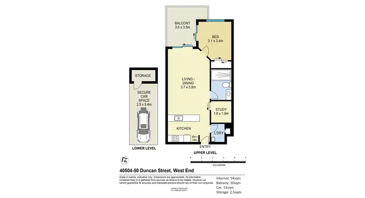 Floorplan of Homely apartment listing, 40504/50 Duncan Street, West End QLD 4101
