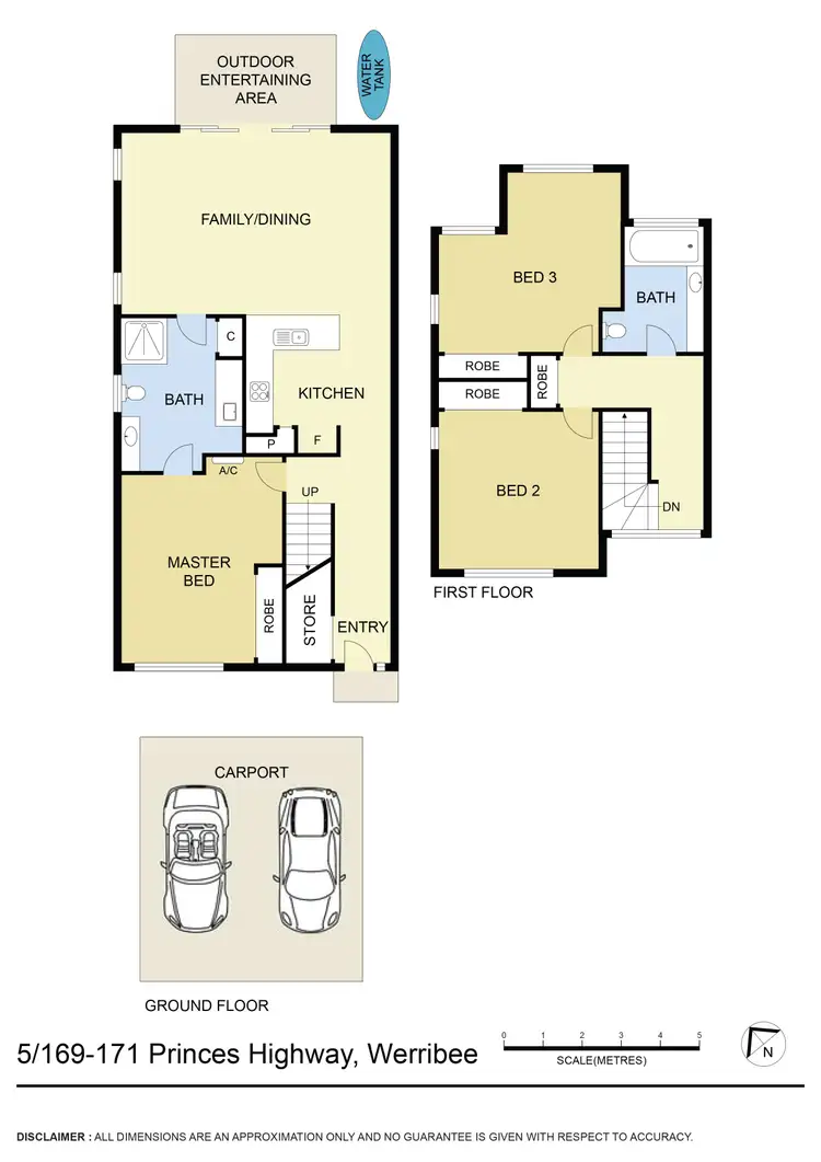 Floorplan of Homely townhouse listing, 5/169-171 Princes Highway, Werribee VIC 3030
