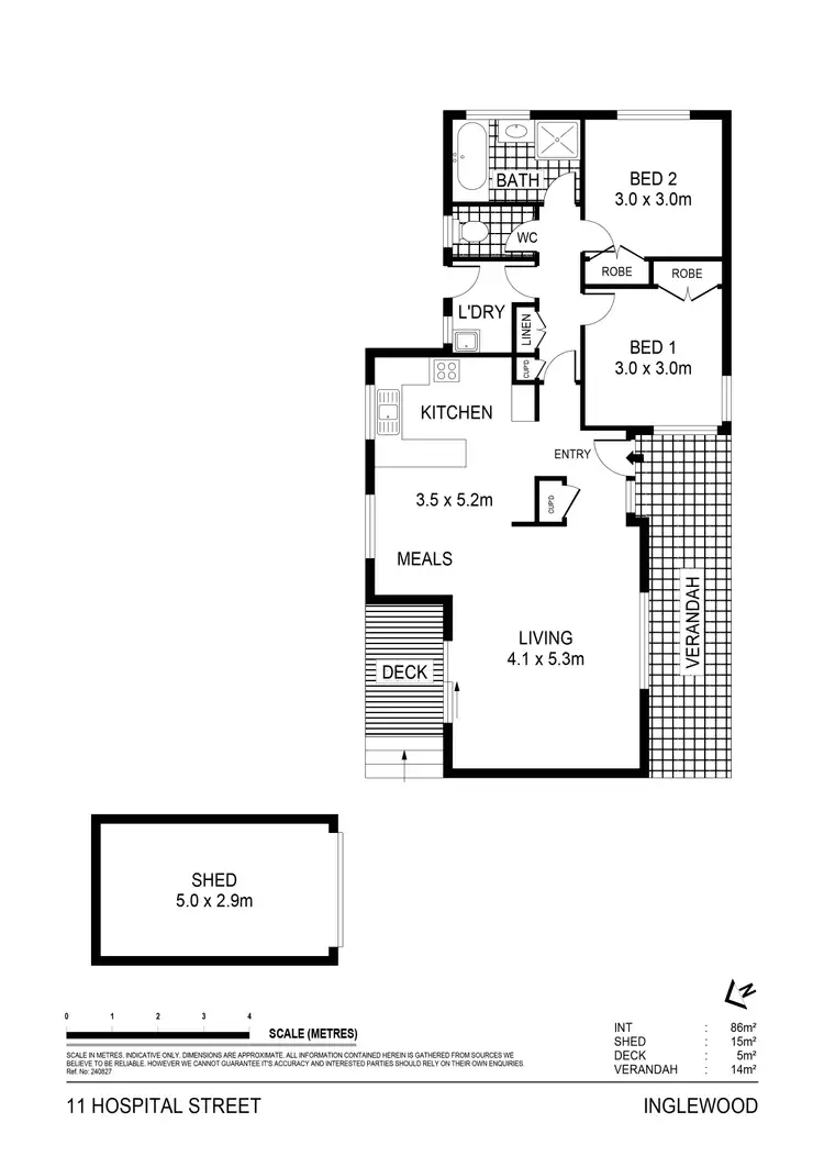 Floorplan of Homely house listing, 11 Hospital Street, Inglewood VIC 3517