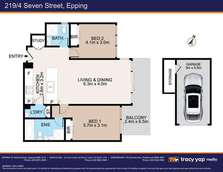 Floorplan of Homely apartment listing, 219/4 Seven Street, Epping NSW 2121