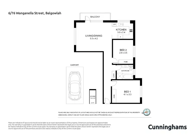 Floorplan of Homely unit listing, 6/76 Wanganella Street, Balgowlah NSW 2093