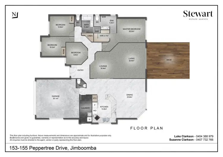 Floorplan of Homely house listing, 153-155 Peppertree Drive, Jimboomba QLD 4280