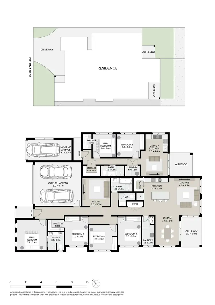 Floorplan of Homely villa listing, 4 & 4A Diploma Drive, Thrumster NSW 2444