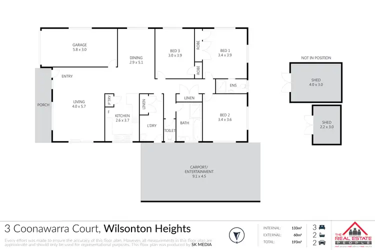 Floorplan of Homely house listing, 3 Coonawarra Court, Wilsonton Heights QLD 4350