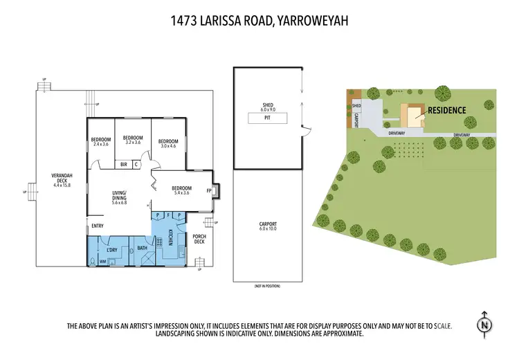 Floorplan of Homely rural property listing, 1473 Larissa Road, Yarroweyah VIC 3644