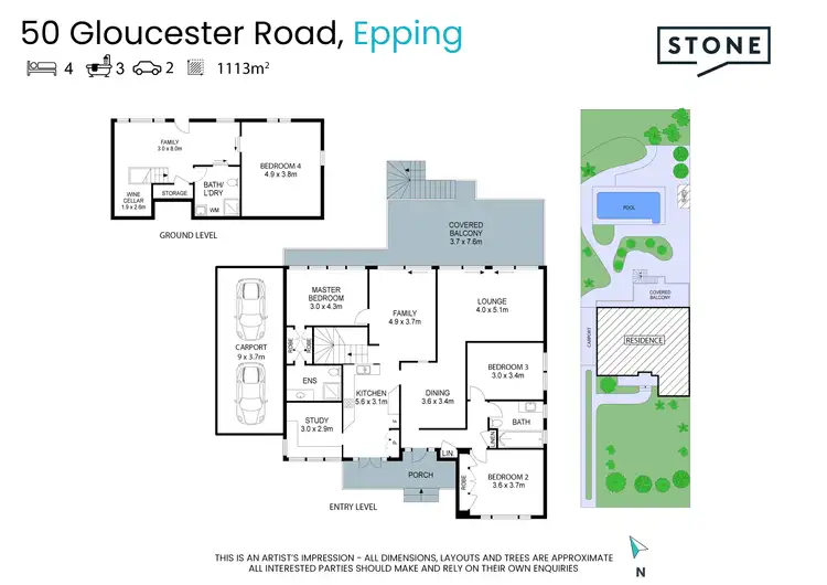 Floorplan of Homely house listing, 50 Gloucester Road, Epping NSW 2121