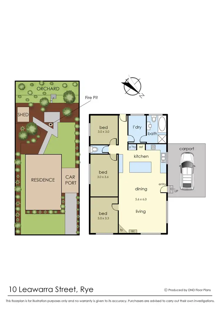 Floorplan of Homely house listing, 10 Leawarra Street, Rye VIC 3941