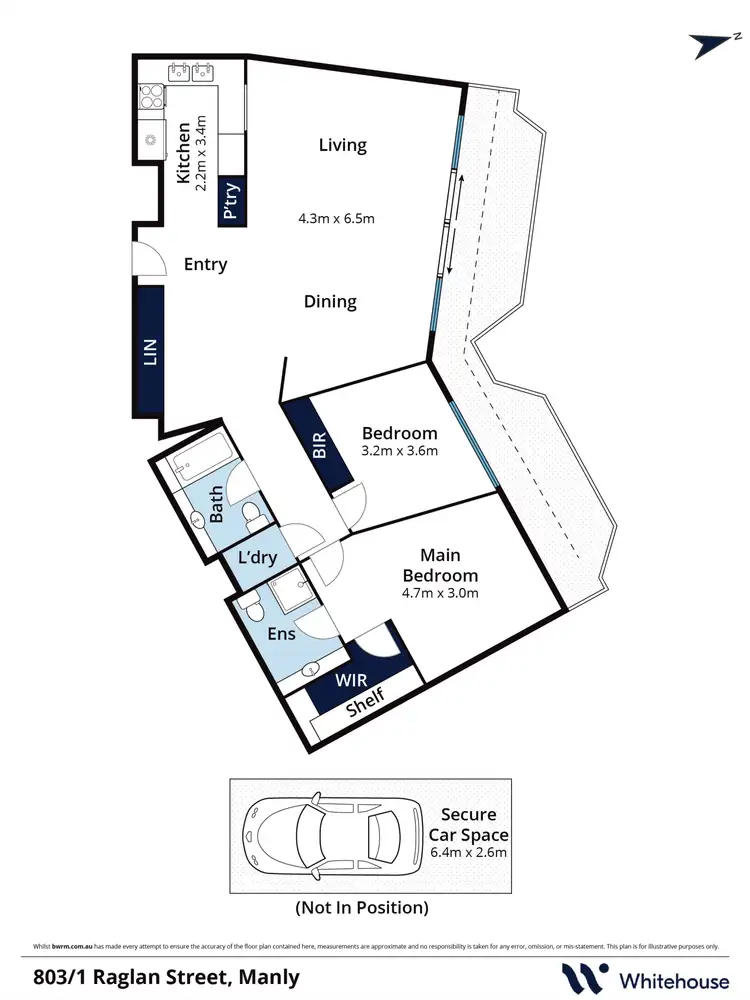 Floorplan of Homely apartment listing, 803/1 Raglan Street, Manly NSW 2095