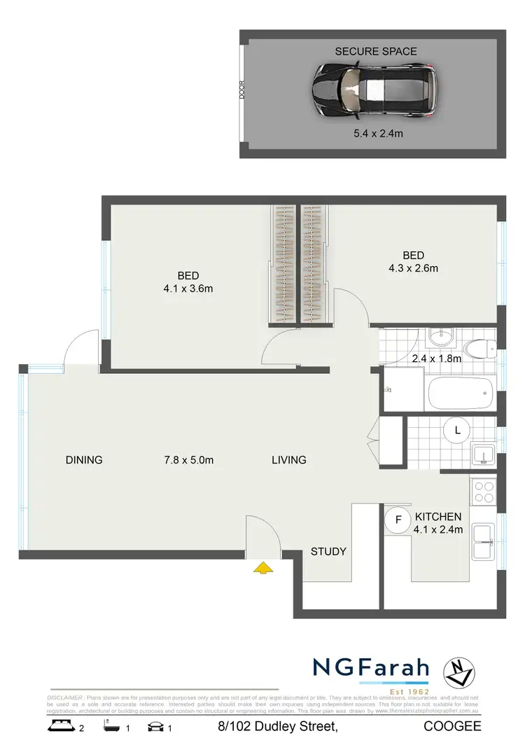 Floorplan of Homely apartment listing, 8/102 Dudley Street, Coogee NSW 2034