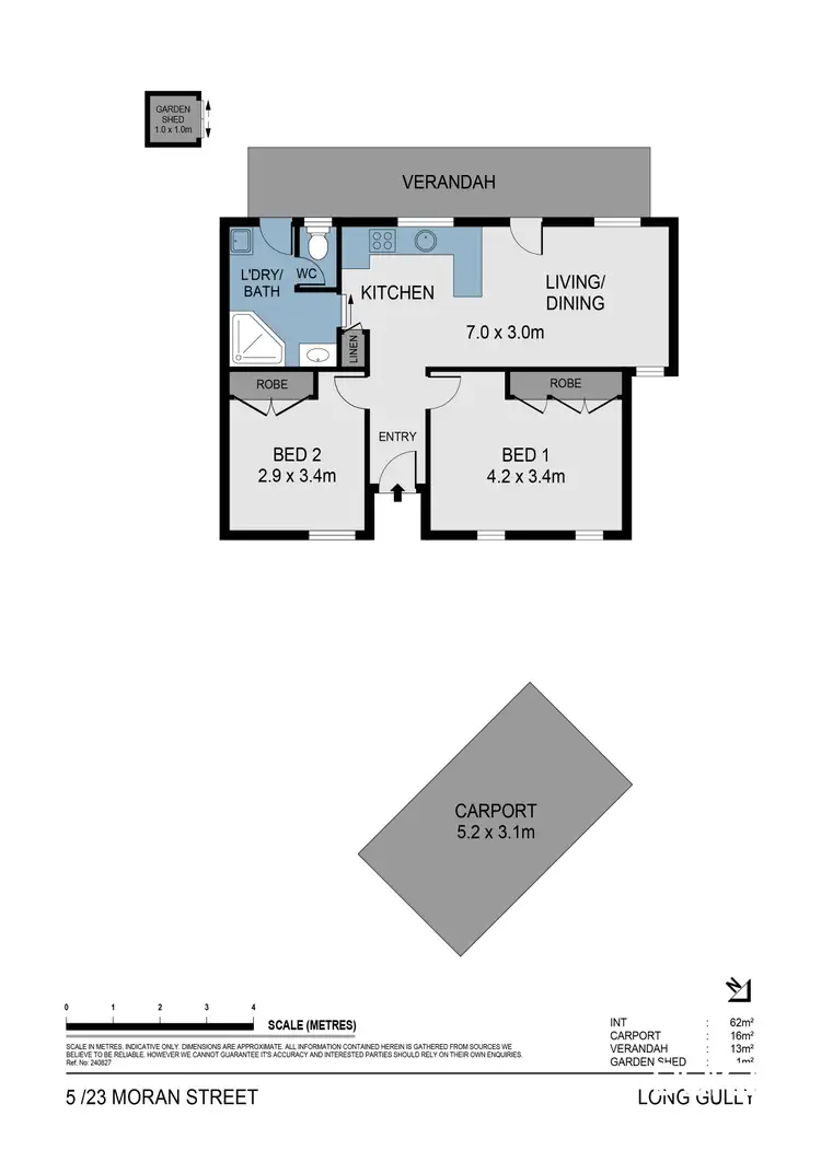 Floorplan of Homely unit listing, 5/23 Moran Street, Bendigo VIC 3550