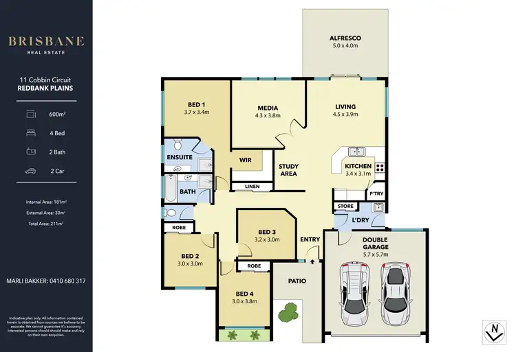 Floorplan of Homely house listing, 11 Cobbin Circuit, Redbank Plains QLD 4301