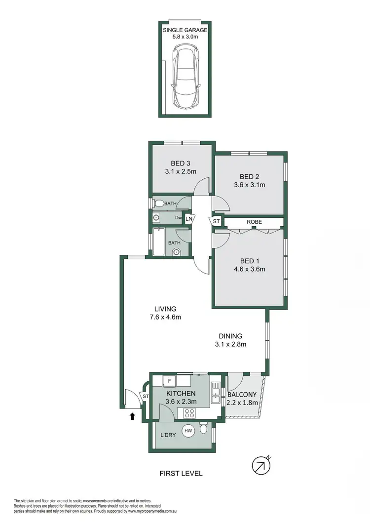 Floorplan of Homely apartment listing, 5/12 Milner Crescent, Wollstonecraft NSW 2065
