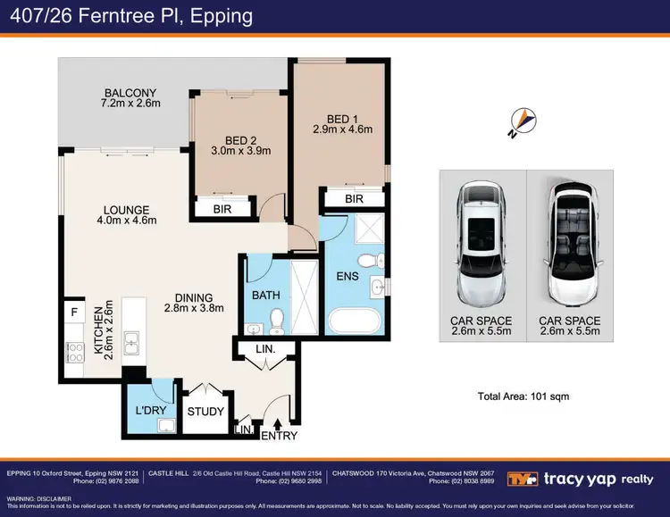 Floorplan of Homely apartment listing, 407/26 Ferntree Place, Epping NSW 2121