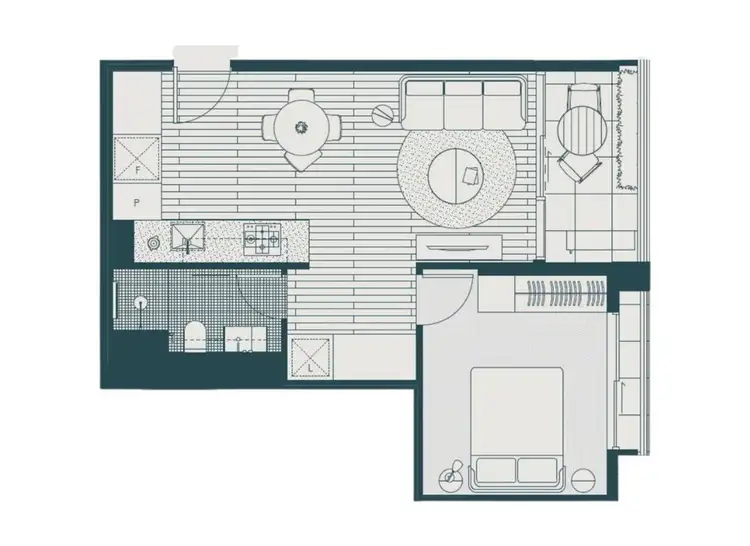 Floorplan of Homely apartment listing, 1302/387-395 Docklands Drive, Docklands VIC 3008