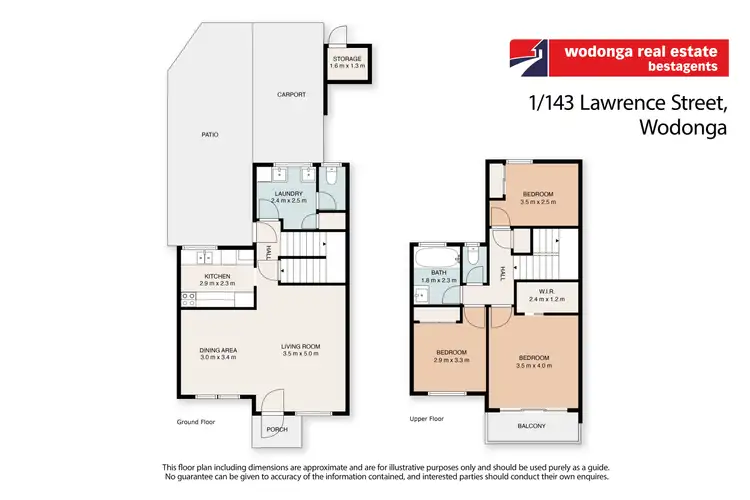 Floorplan of Homely unit listing, 1/143 Lawrence Street, Wodonga VIC 3690