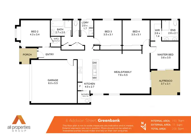 Floorplan of Homely house listing, 6 Addison Street, Greenbank QLD 4124