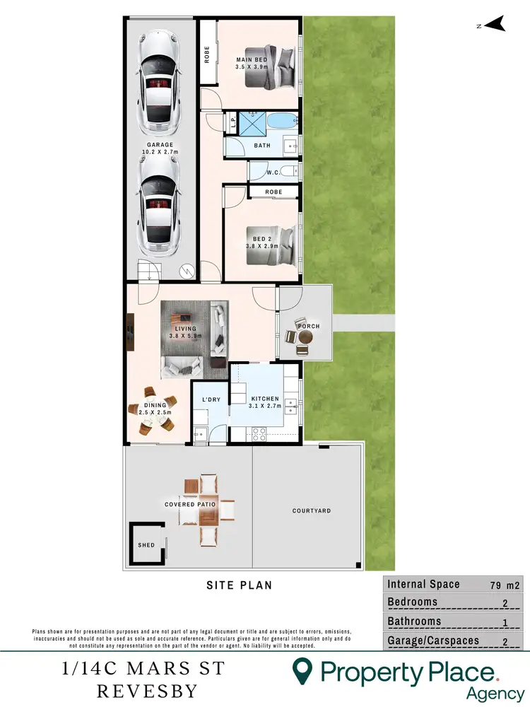 Floorplan of Homely villa listing, 1/14C Mars Street, Revesby NSW 2212