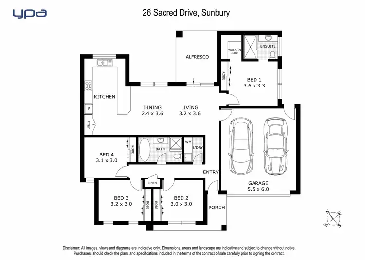 Floorplan of Homely house listing, 26 Sacred Drive, Sunbury VIC 3429