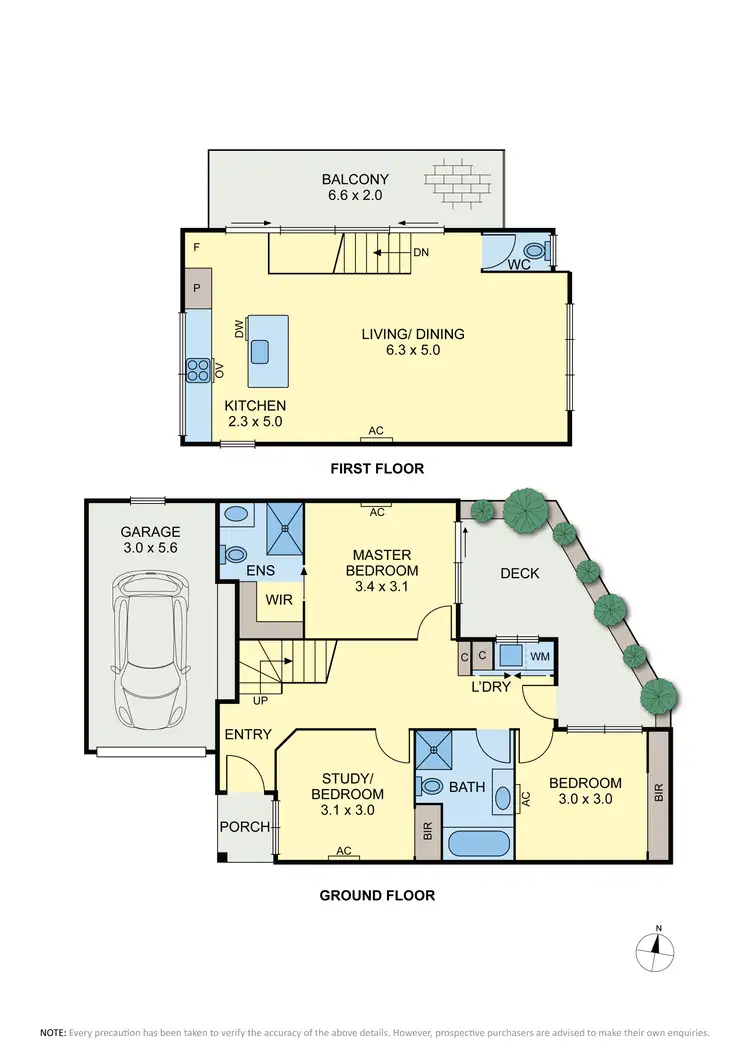 Floorplan of Homely townhouse listing, 3/2 Magdala Avenue, Strathmore VIC 3041