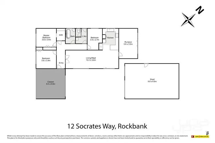 Floorplan of Homely house listing, 12 Socrates Way, Rockbank VIC 3335
