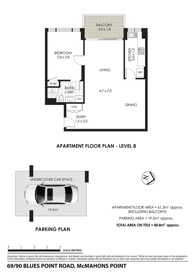 Floorplan of Homely apartment listing, 69/90 Blues Point Road, Mcmahons Point NSW 2060
