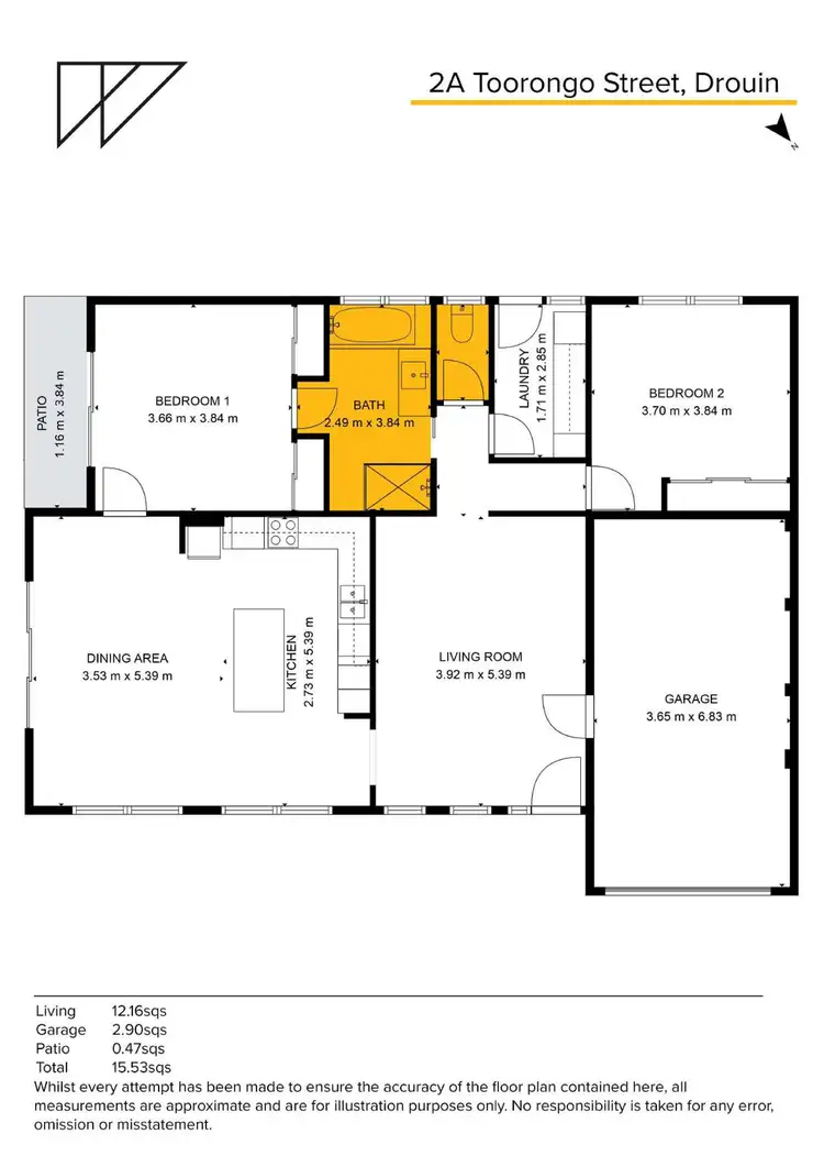 Floorplan of Homely house listing, 2a Toorongo Street, Drouin VIC 3818