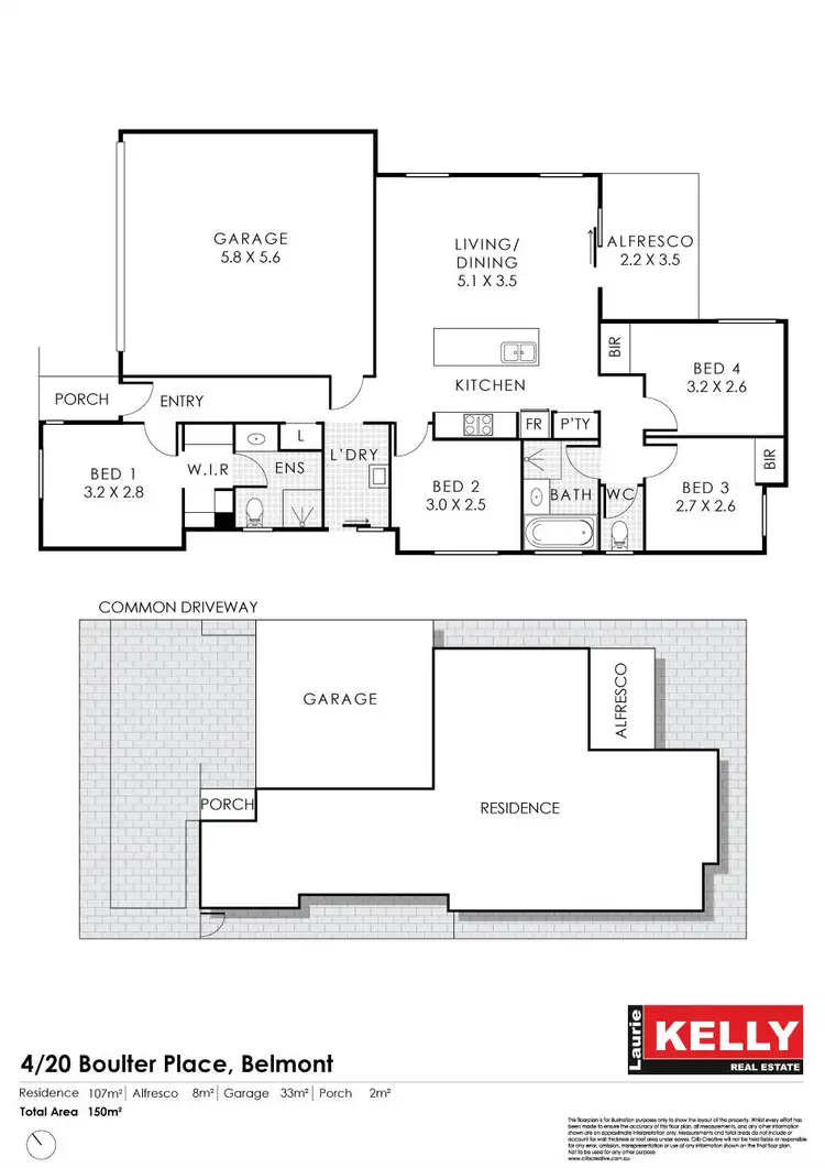 Floorplan of Homely villa listing, 4/20 Boulter Place, Belmont WA 6104