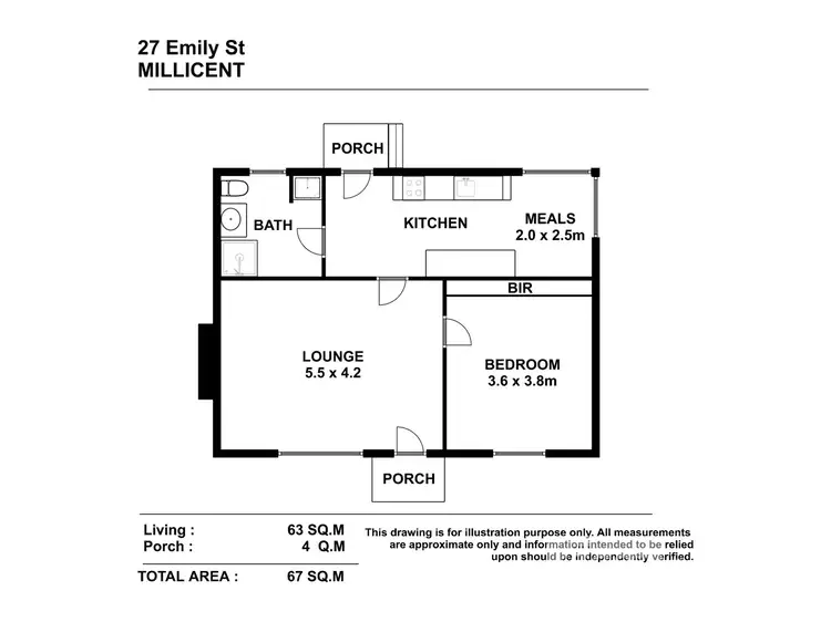 Floorplan of Homely house listing, 27 Emily Street, Millicent SA 5280