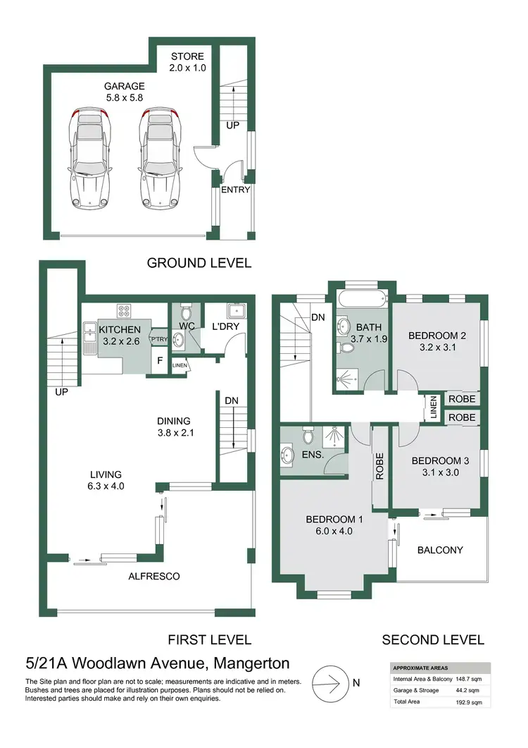 Floorplan of Homely townhouse listing, 5/21A Woodlawn Avenue, Mangerton NSW 2500