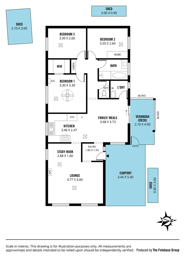 Floorplan of Homely house listing, 43 Nash Crescent, Morphett Vale SA 5162