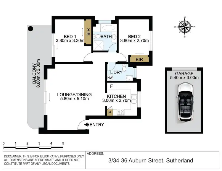 Floorplan of Homely apartment listing, 3/34-36 Auburn Street, Sutherland NSW 2232