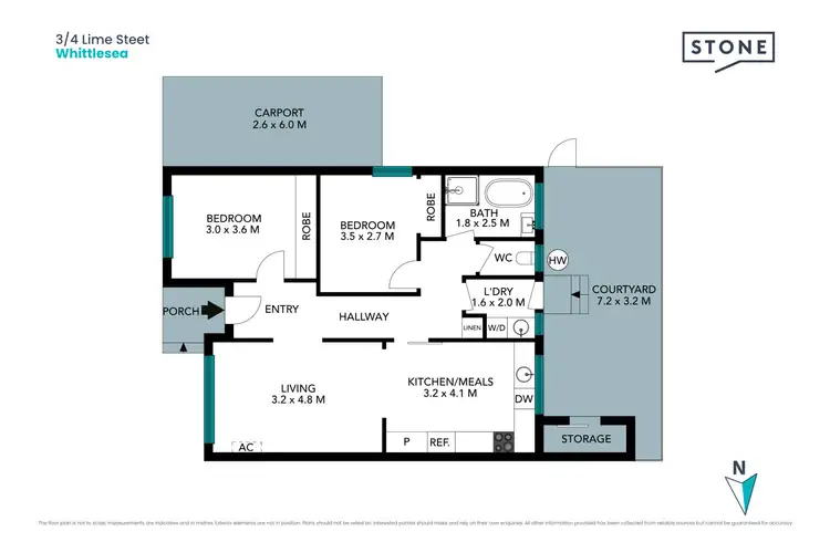 Floorplan of Homely unit listing, 3/4 Lime Street, Whittlesea VIC 3757