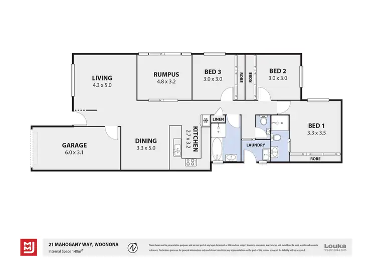 Floorplan of Homely house listing, 21 Mahogany Way, Woonona NSW 2517