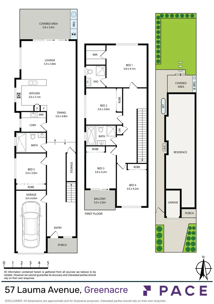 Floorplan of Homely semi-detached listing, 57 Lauma Avenue, Greenacre NSW 2190