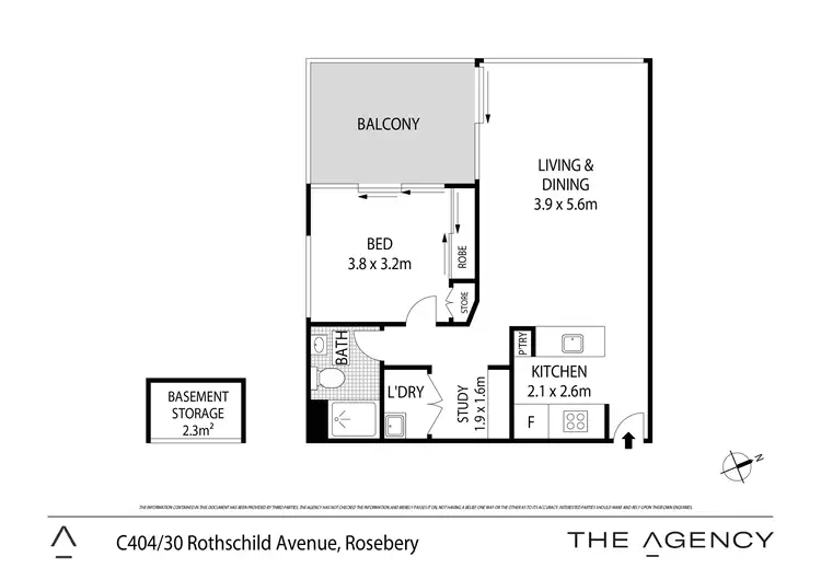 Floorplan of Homely apartment listing, C404/30 Rothschild Avenue, Rosebery NSW 2018