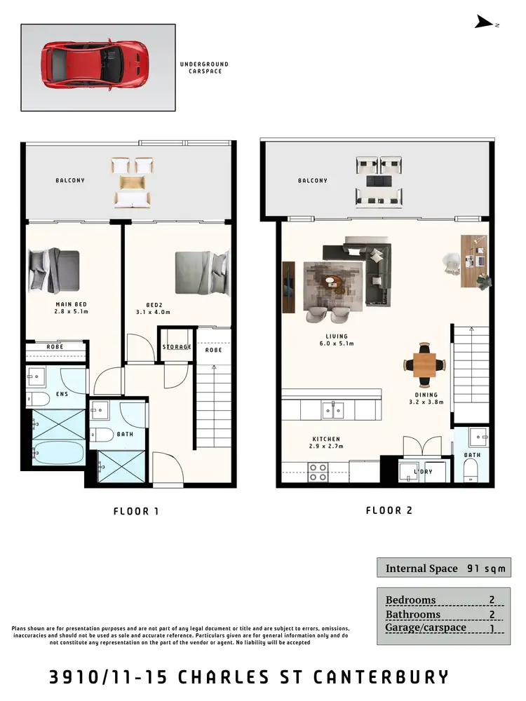 Floorplan of Homely unit listing, 910/15 Charles Street, Canterbury NSW 2193