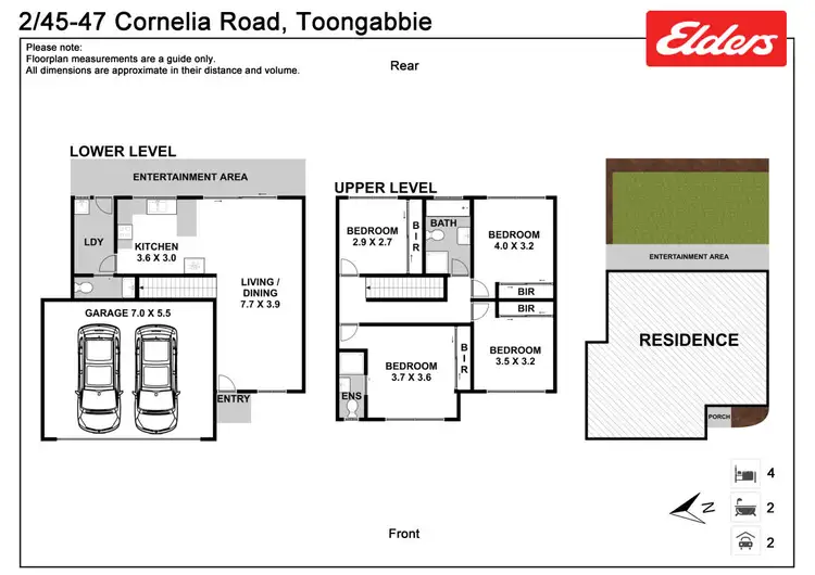 Floorplan of Homely townhouse listing, 2/45-47 Cornelia Road, Toongabbie NSW 2146