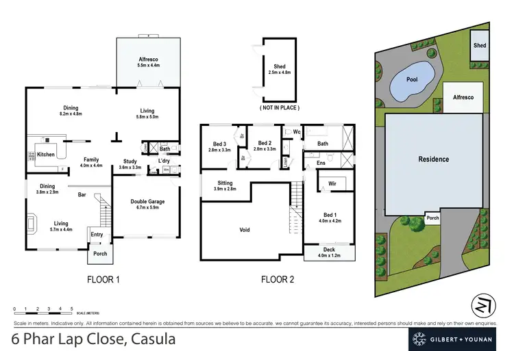 Floorplan of Homely house listing, 6 Phar Lap Close, Casula NSW 2170
