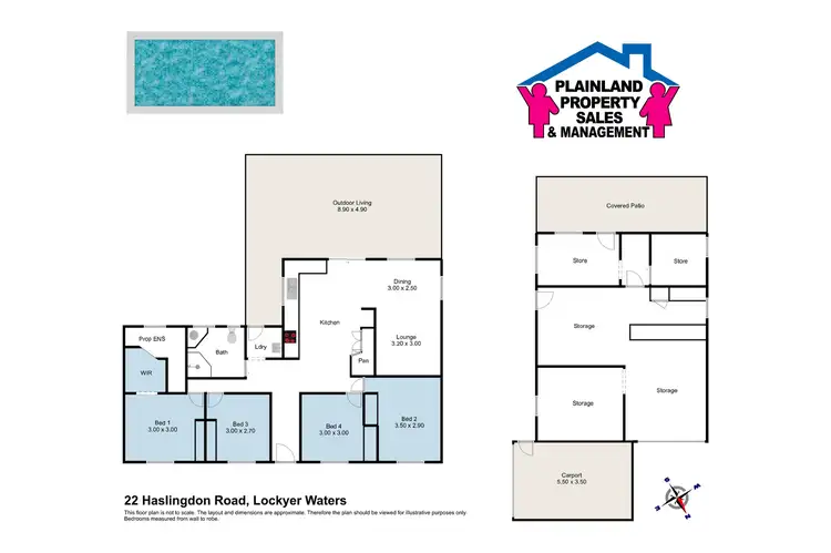 Floorplan of Homely rural property listing, 22 Haslingden Road, Lockyer Waters QLD 4311