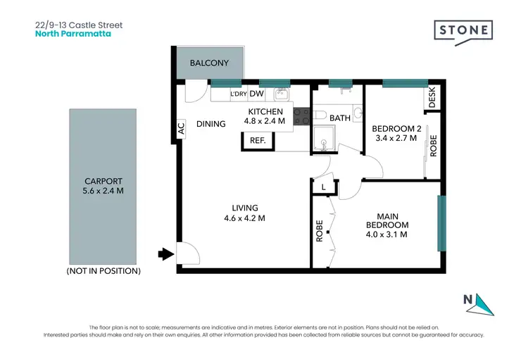 Floorplan of Homely apartment listing, 22/9-13 Castle Street, North Parramatta NSW 2151
