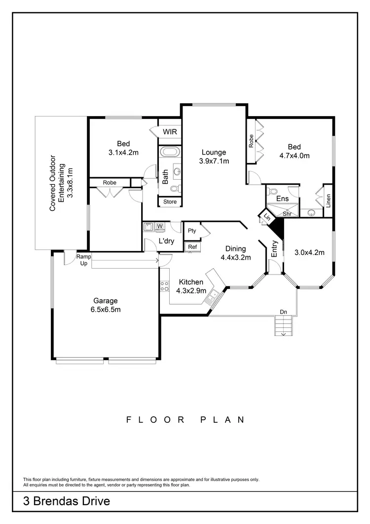 Floorplan of Homely house listing, 3 Brendas Drive, Goulburn NSW 2580