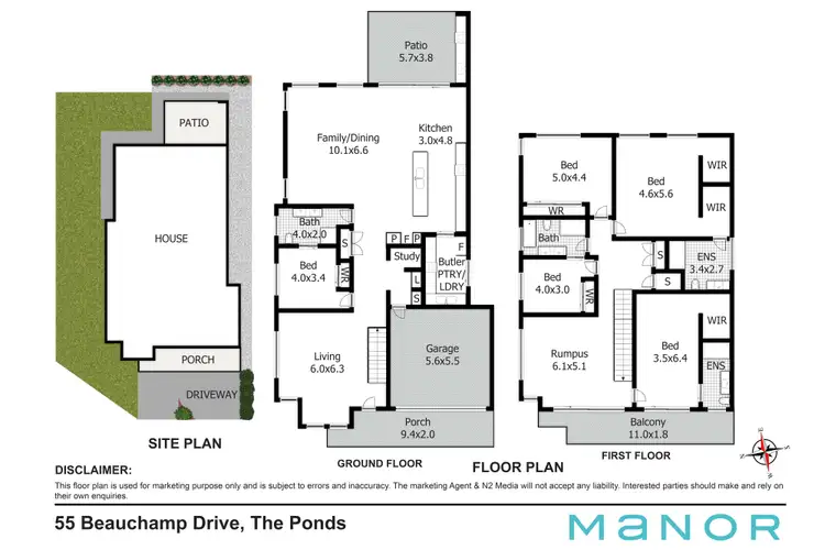 Floorplan of Homely house listing, 55 Beauchamp Drive, The Ponds NSW 2769