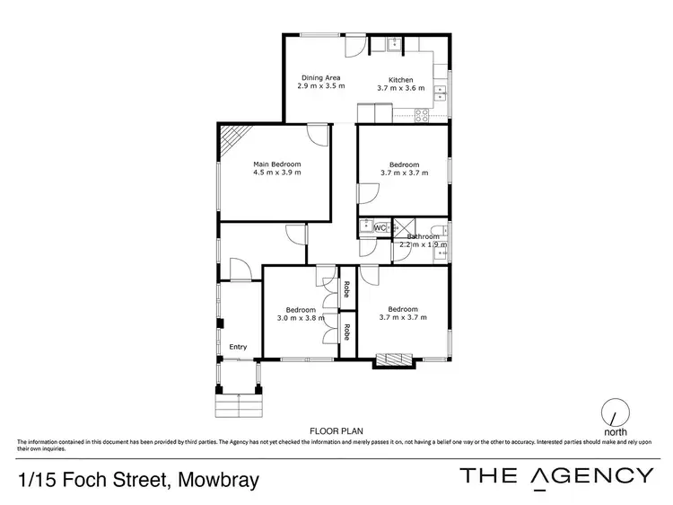 Floorplan of Homely house listing, 1/15 Foch Street, Mowbray TAS 7248