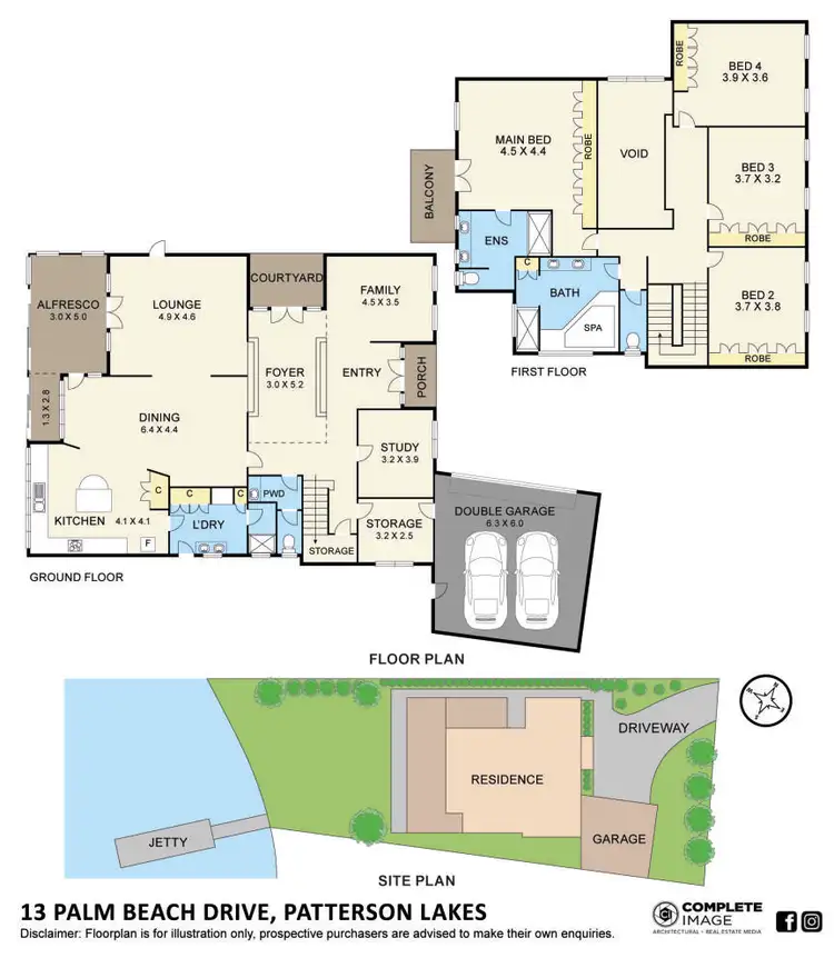 Floorplan of Homely house listing, 13 Palm Beach Drive, Patterson Lakes VIC 3197