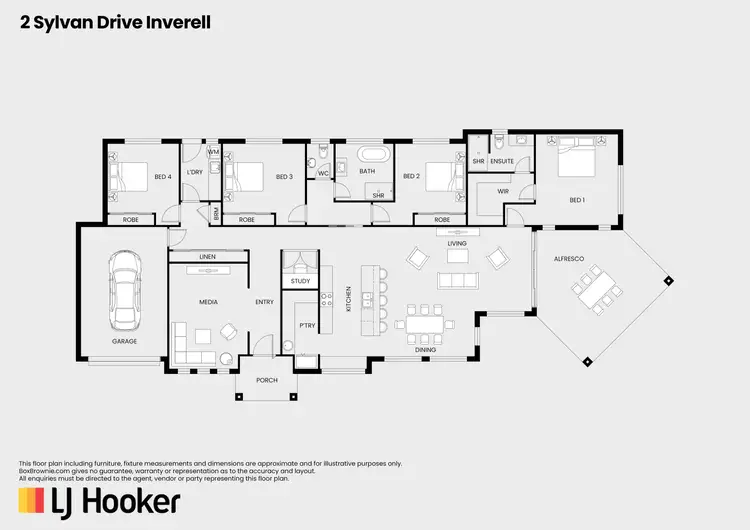 Floorplan of Homely house listing, 2 Sylvan Drive, Inverell NSW 2360